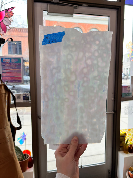White Mottled Iridescent Oceana Colorado Glassworks
