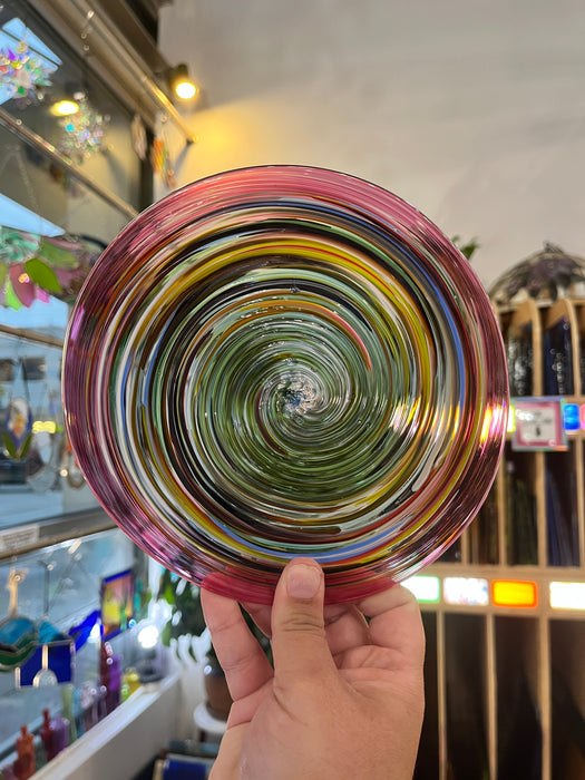 Multicolor Twisted Rondel Sheet Glass Colorado Glassworks