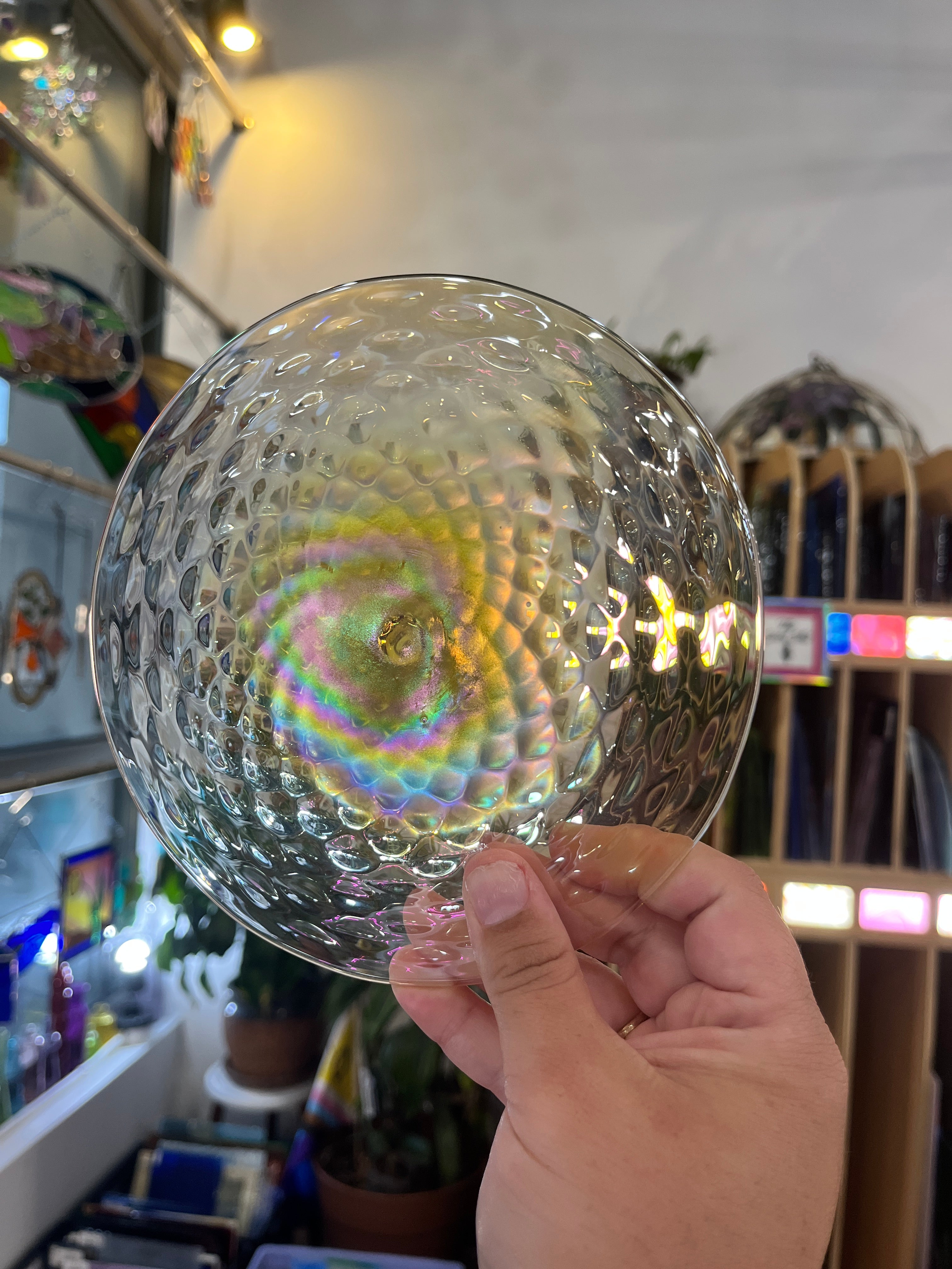 Silver to Yellow Rondel Sheet Glass Colorado Glassworks