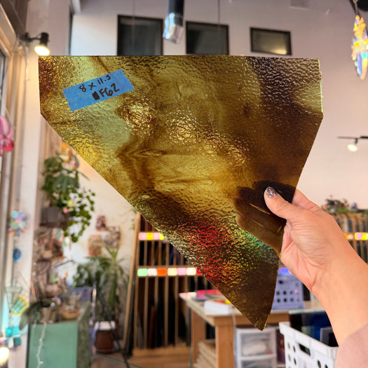 Brown Green Mixed Wispy Sheet Glass Colorado Glass Works