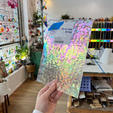 Iridescent Clear Florentine Wissmach Sheet Glass Colorado Glass Works