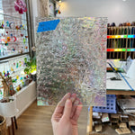 Iridescent Clear Florentine Wissmach Sheet Glass Colorado Glass Works