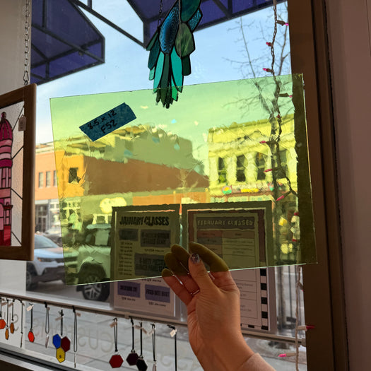 Light Green Vintage GNA Sheet Glass Colorado Glassworks