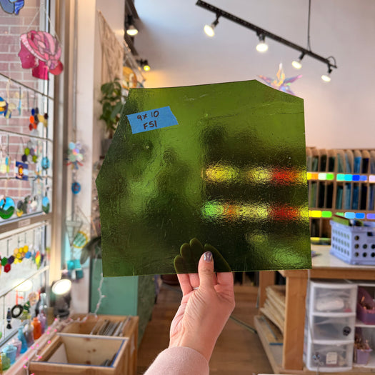 Transparent Green Kokomo Sheet Glass Kokomo 10x9in (KO-35544109)