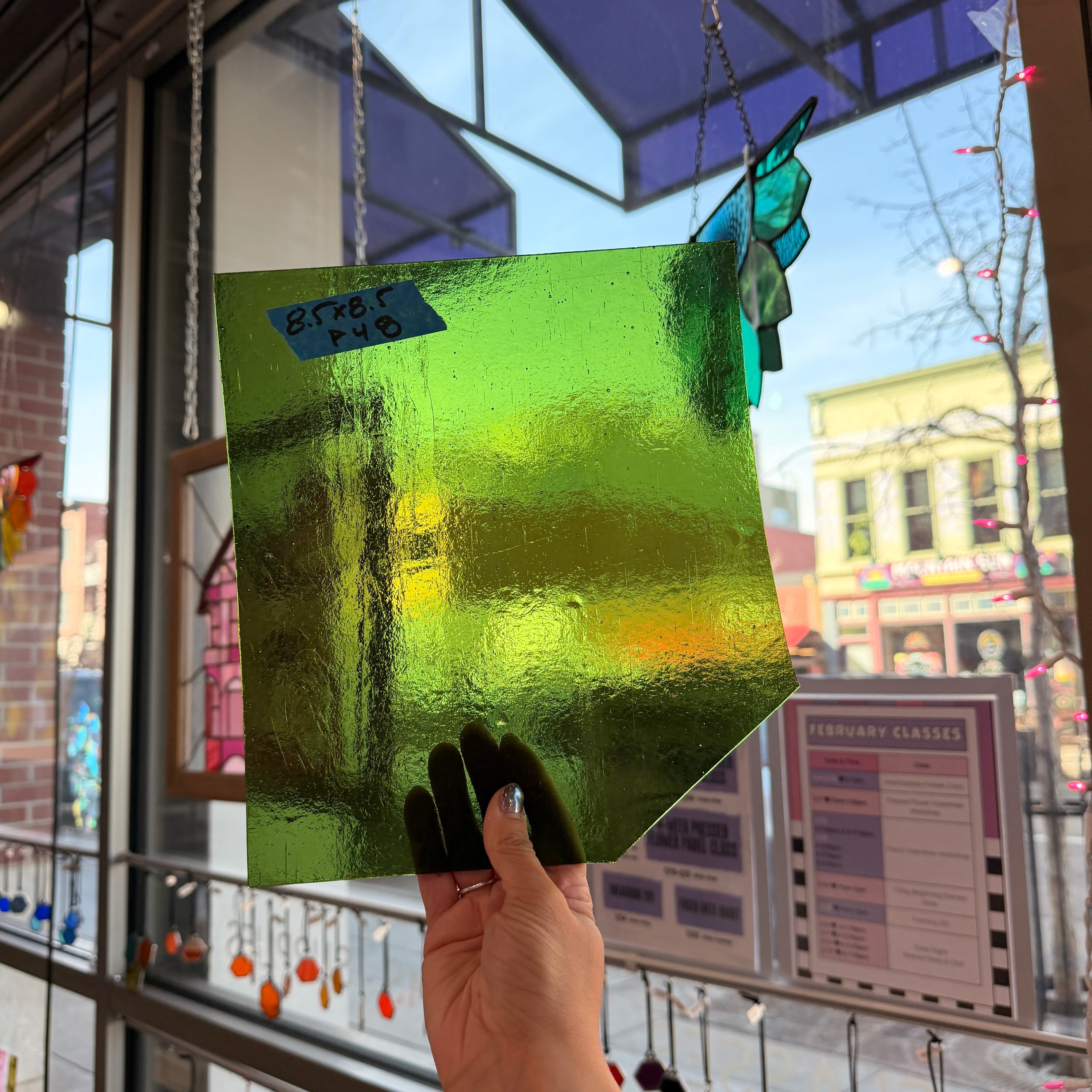 Transparent Green Kokomo Sheet Glass Kokomo