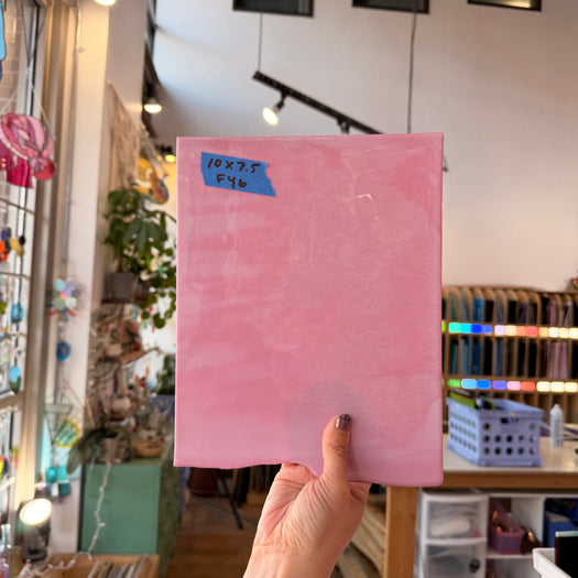 Pink Blush (Pre-Striked) Opal Double Roll Fusible 90 COE Sheet Glass Colorado Glassworks