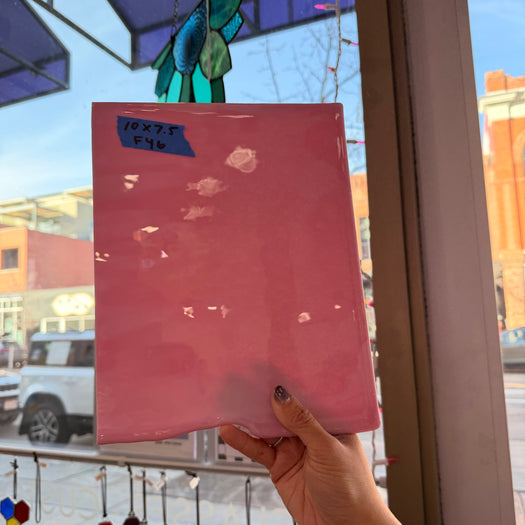 Pink Blush (Pre-Striked) Opal Double Roll Fusible 90 COE Sheet Glass Colorado Glassworks