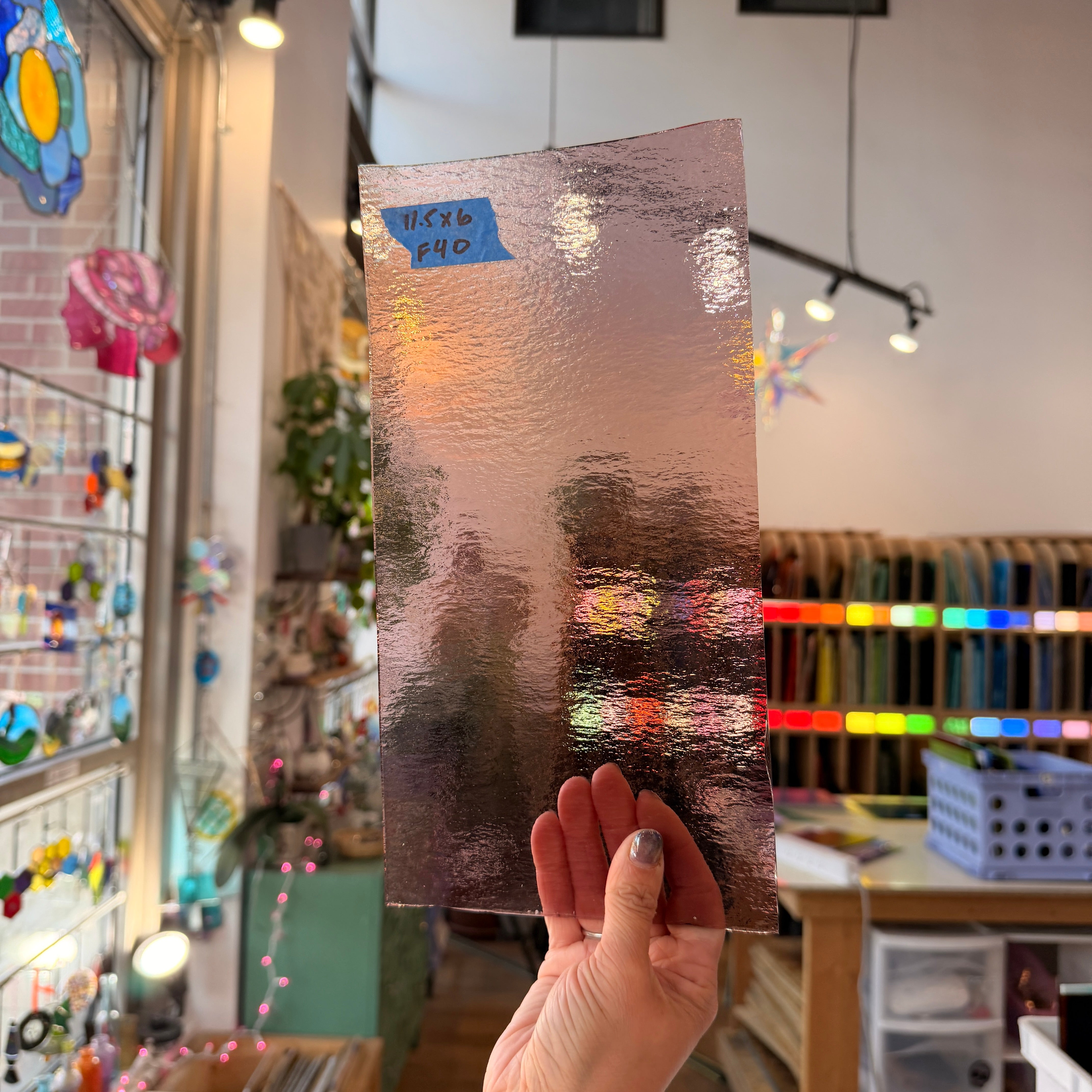 Pale Purple Spectrum Rough Roll Sheet Glass Colorado Glassworks