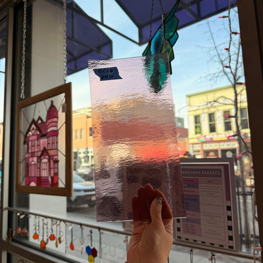 Pale Purple Spectrum Rough Roll Sheet Glass Colorado Glassworks