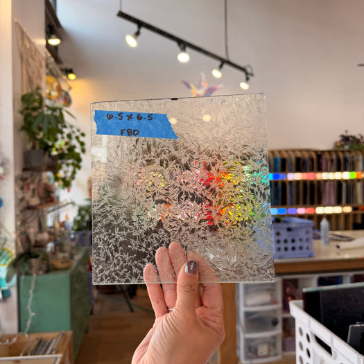 Vintage Glue Chip Sheet Glass Colorado Glassworks 6.5x6.5in (GC-76070189)