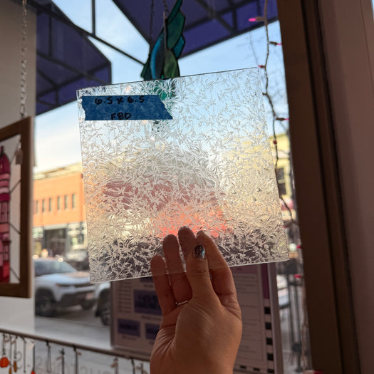 Vintage Glue Chip Sheet Glass Colorado Glassworks