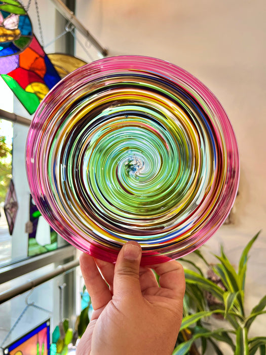 Multicolor Twisted Rondel Sheet Glass Colorado Glassworks