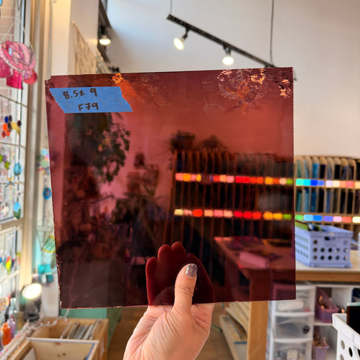 Vintage Medium Purple Transparent Spectrum Sheet Glass Colorado Glassworks