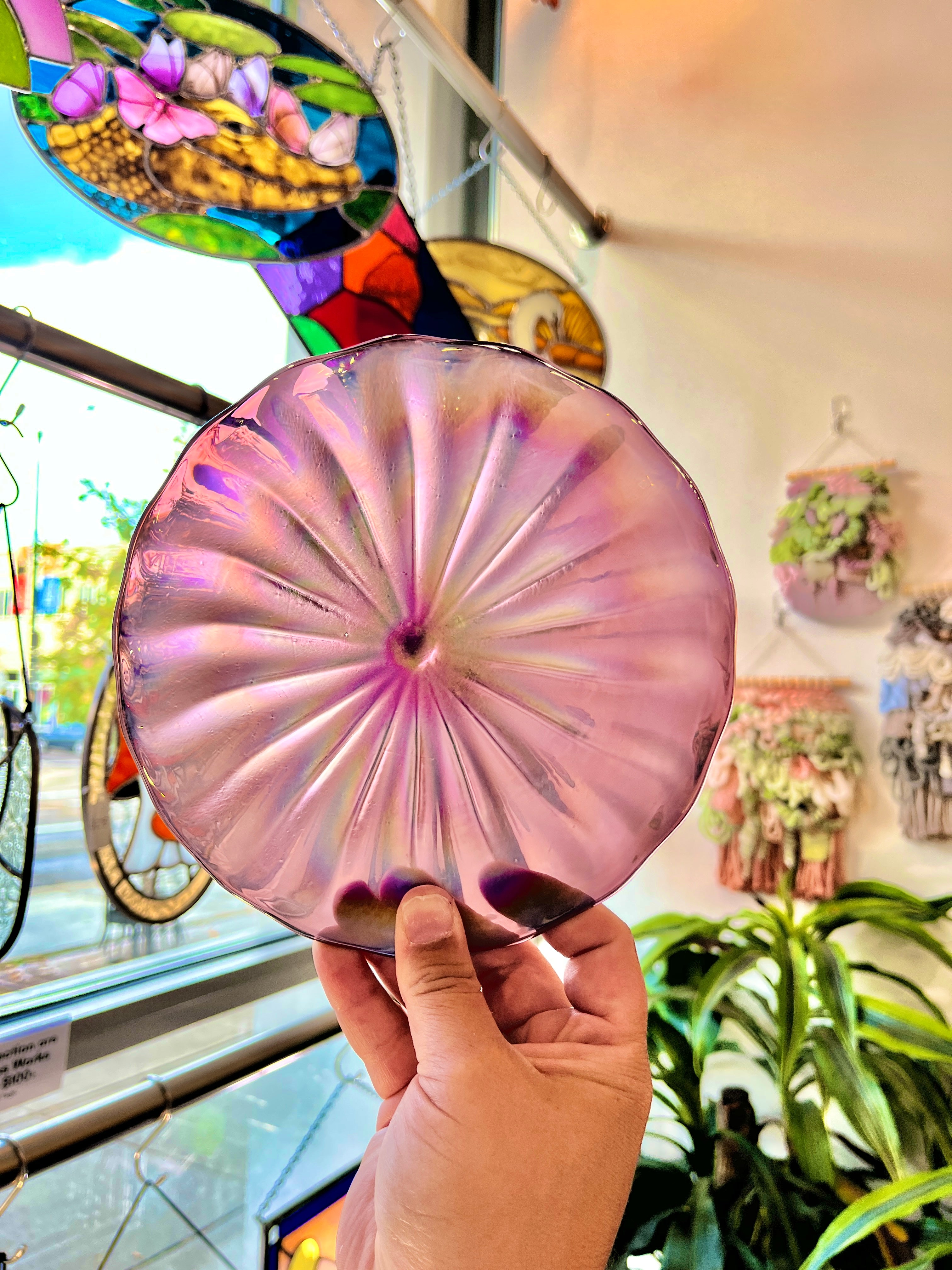 Pucker Up Buttercup Rondel Sheet Glass Colorado Glassworks