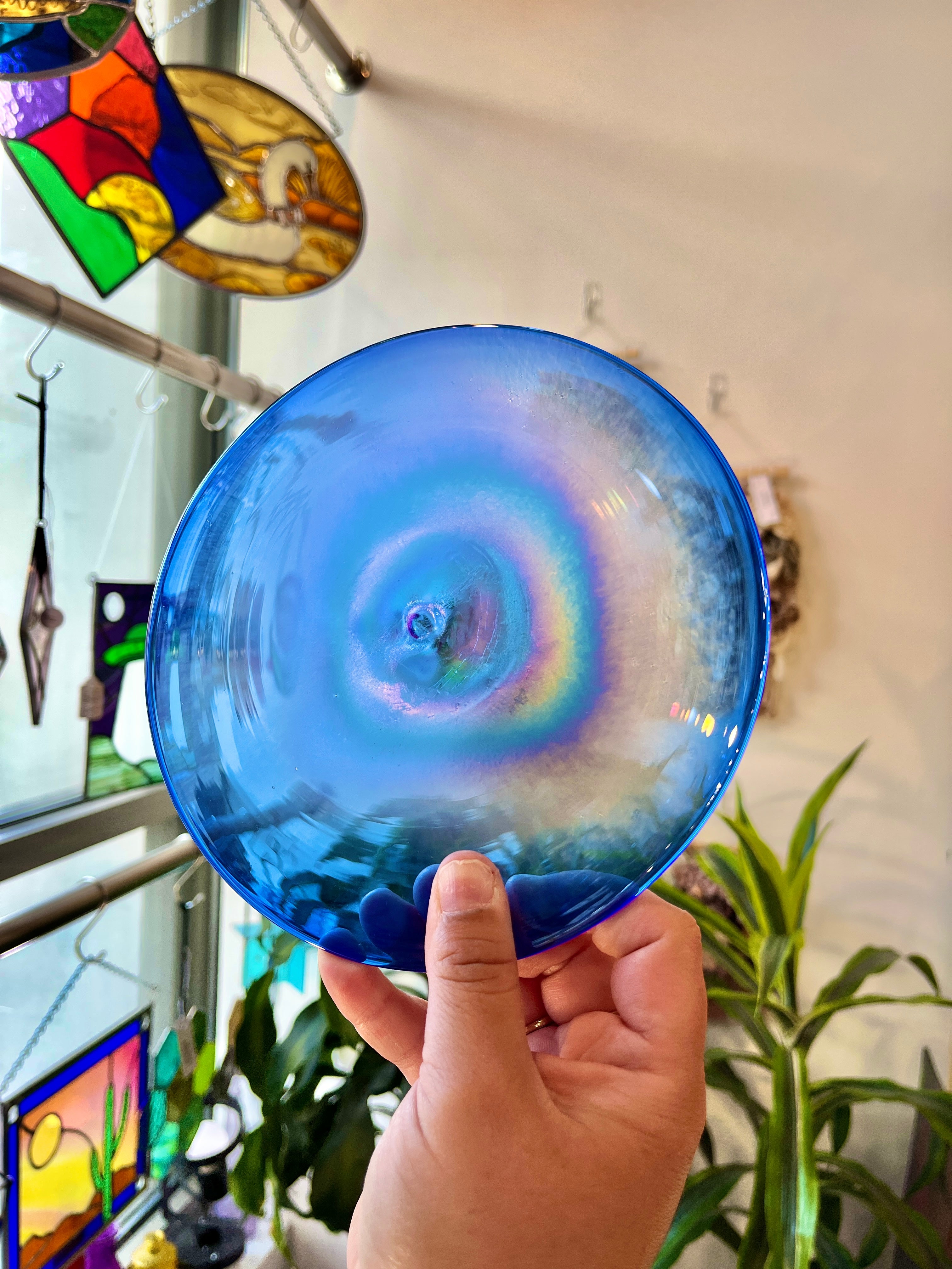 Ripe Blueberry Rondel Sheet Glass Colorado Glassworks