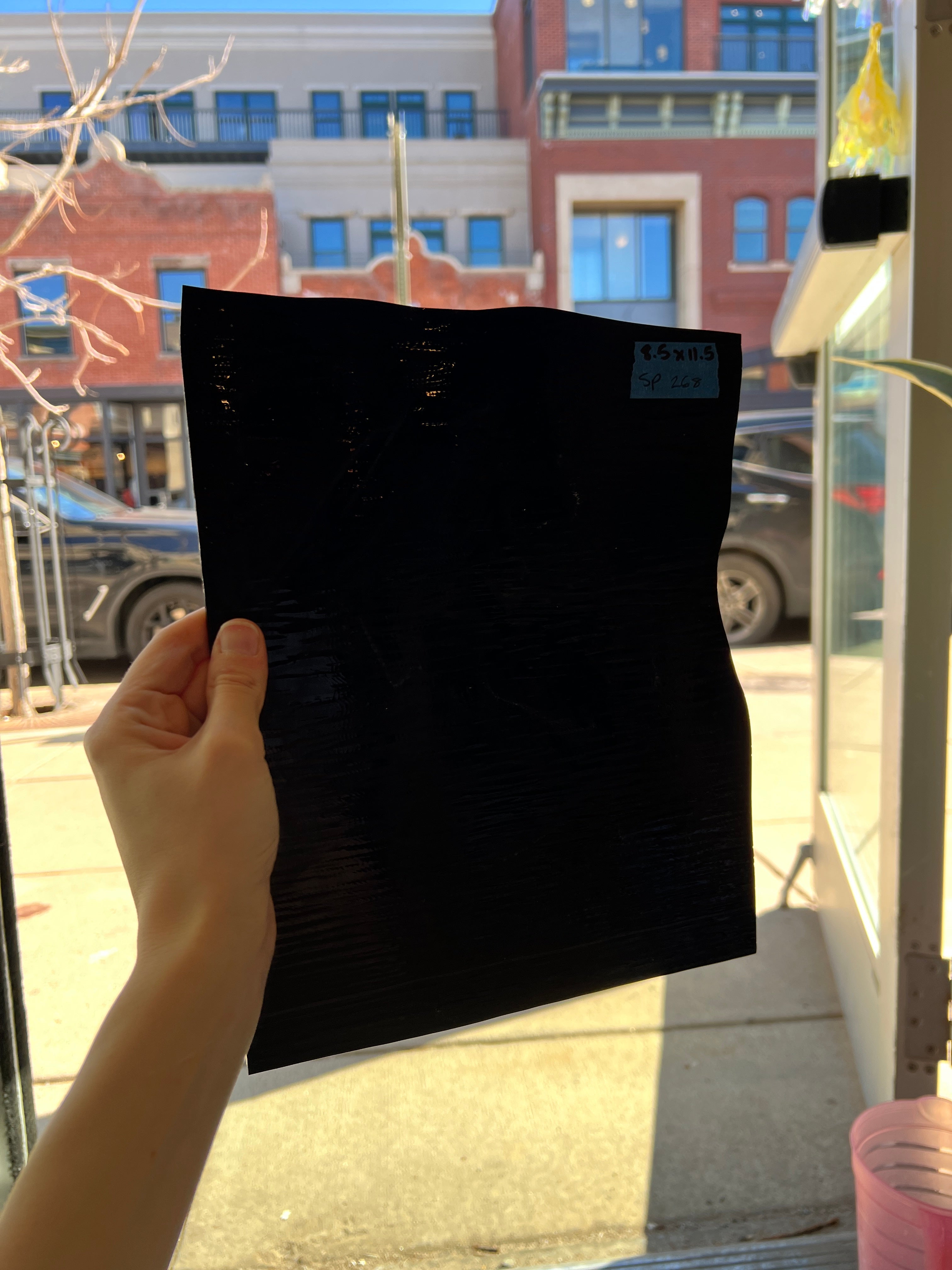 Black Waterglass Oceanside Fusible 96 COE (1009WF) Sheet Glass Colorado Glassworks