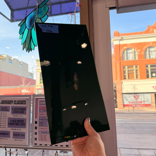 Solid Green Spectrum Opal Fusible 96 COE Sheet Glass Colorado Glassworks