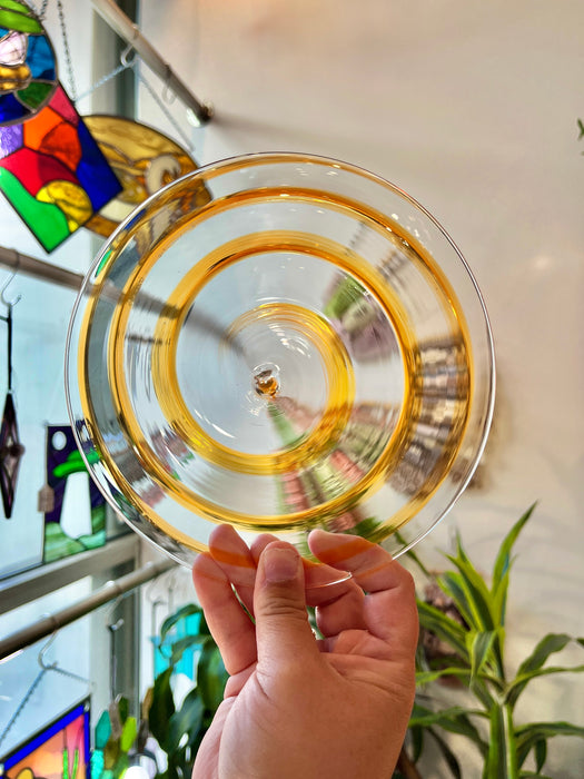 Caution Cone Swirl Rondel Sheet Glass Colorado Glassworks