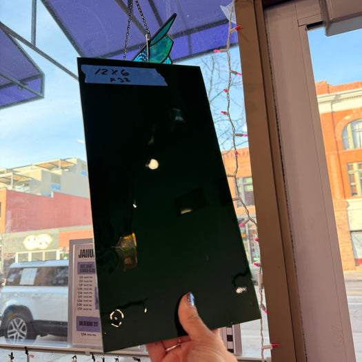 Solid Green Spectrum Opal Fusible 96 COE Sheet Glass Colorado Glassworks