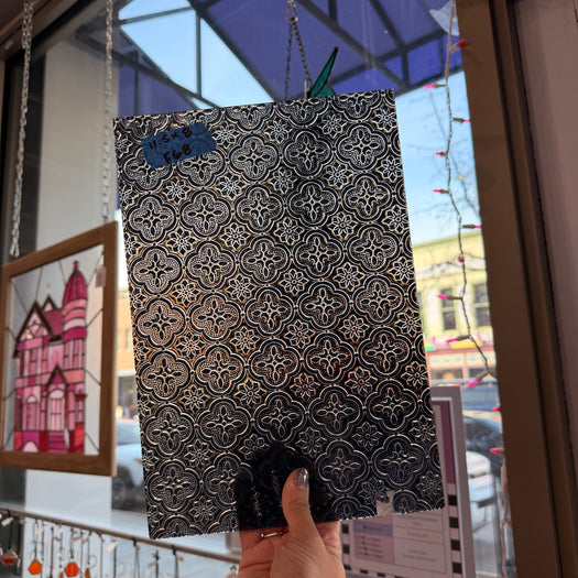 Flora Blue/ Violet Sparkle Van Gogh Sheet Glass Colorado Glassworks