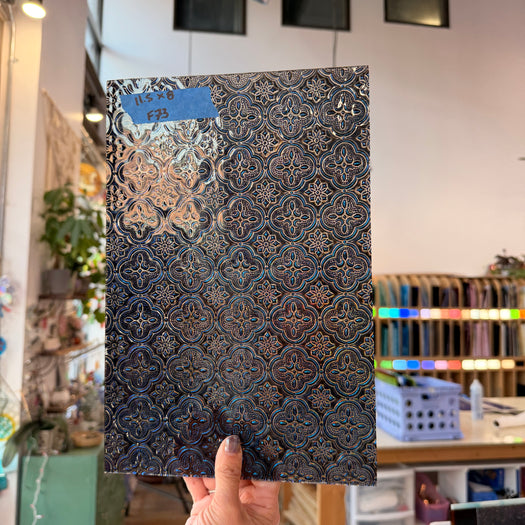 Flora Blue/ Violet Sparkle Van Gogh Sheet Glass Colorado Glassworks F73 (11.5x8in)