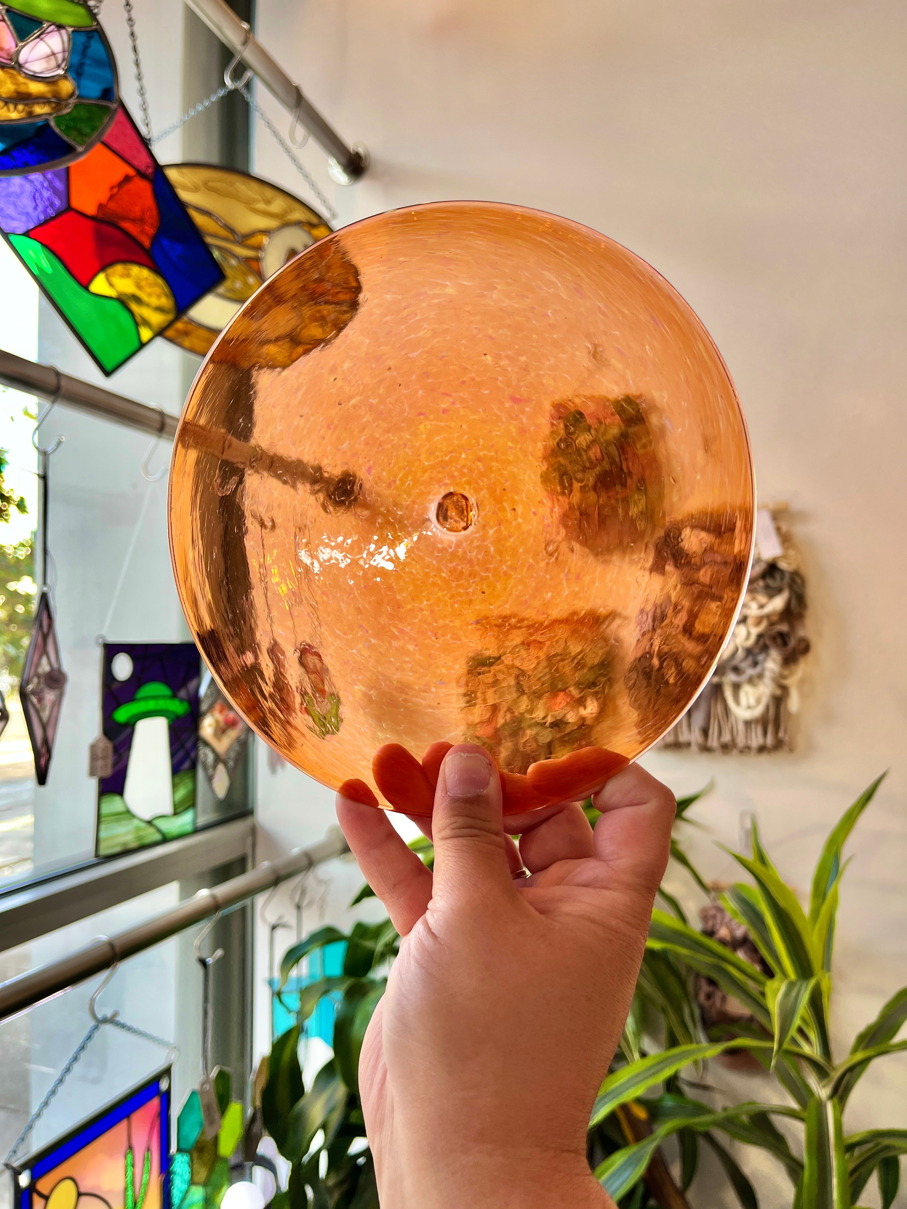 Tangerine Skies Rondel Sheet Glass Colorado Glassworks