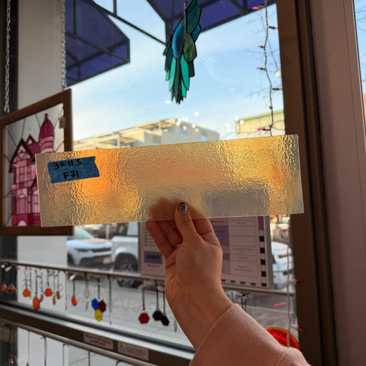 Vintage Milky Opaline Chicago Art Glass Sheet Glass Colorado Glassworks