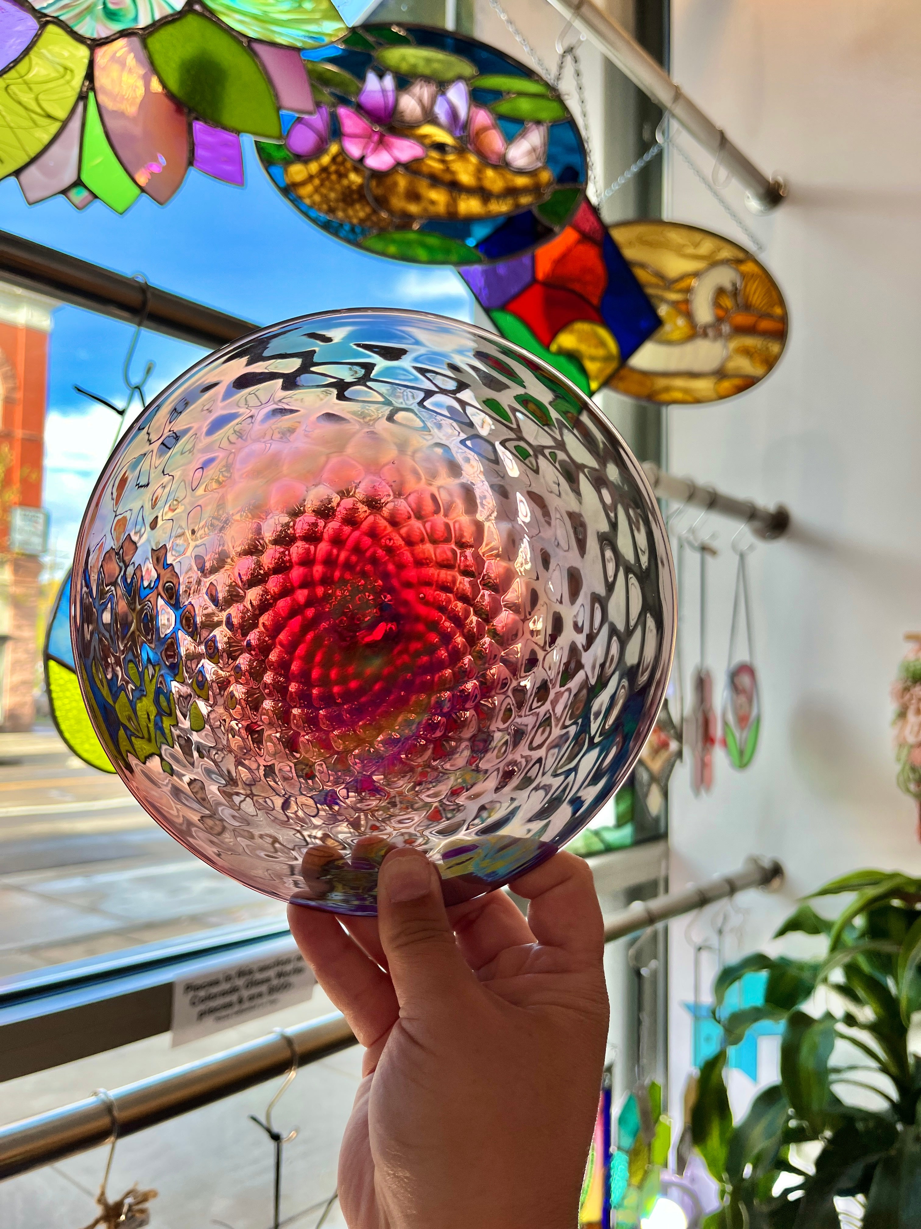 Irid Goth Rondel Sheet Glass Colorado Glassworks