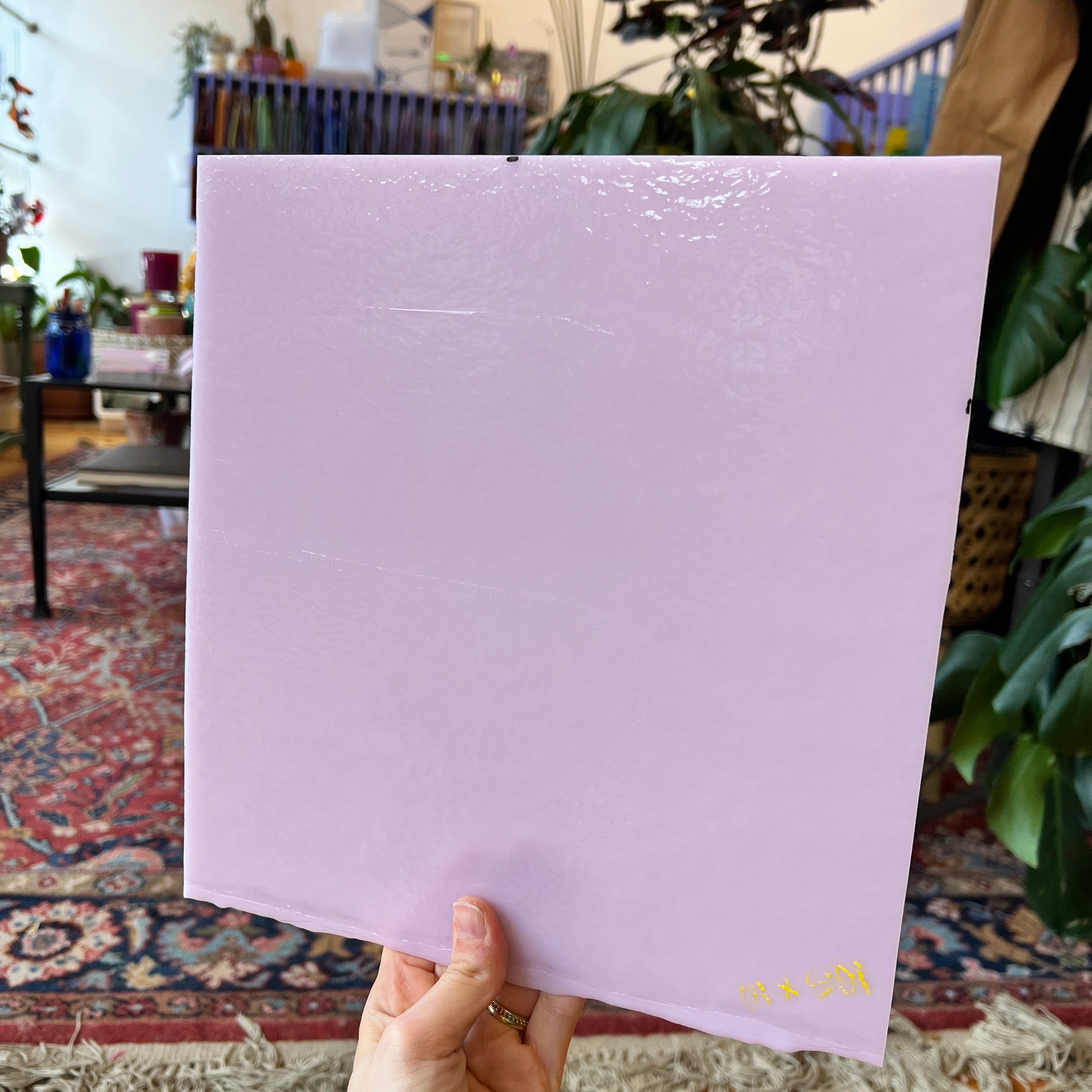 Petal Pink Bullseye 90 COE Sheet Glass Colorado Glassworks BE-PETALPINK (10x10in)
