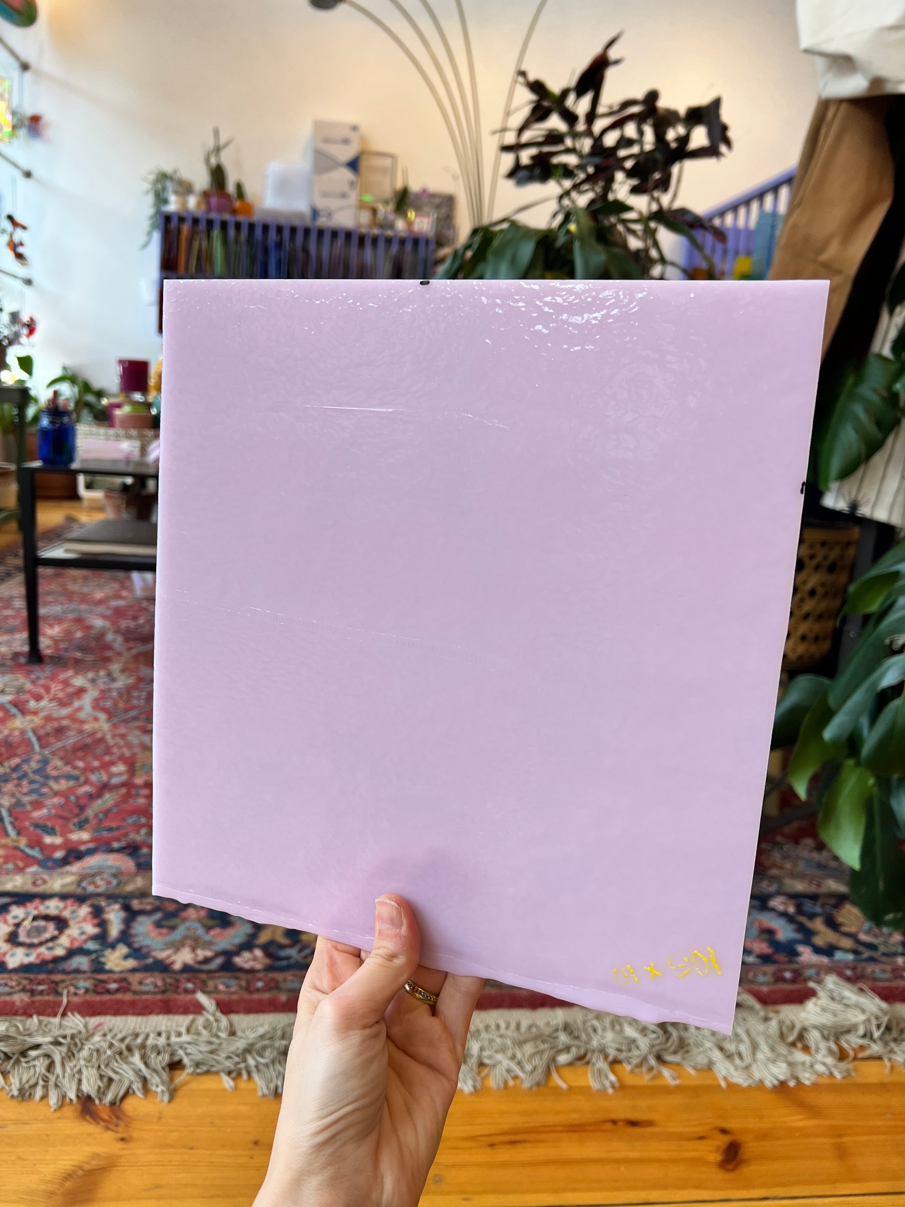 Petal Pink Bullseye 90 COE Sheet Glass Colorado Glassworks BE-PETALPINK (10x10in)