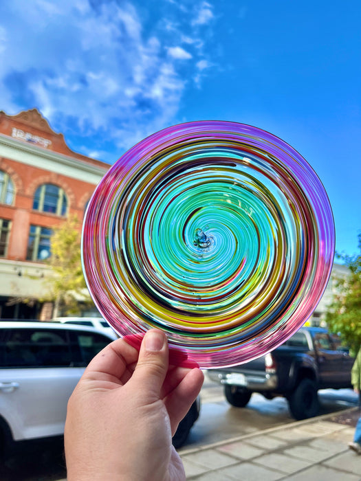 Multicolor Twisted Rondel Sheet Glass Colorado Glassworks