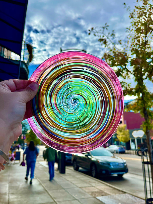 Multicolor Twisted Rondel Sheet Glass Colorado Glassworks