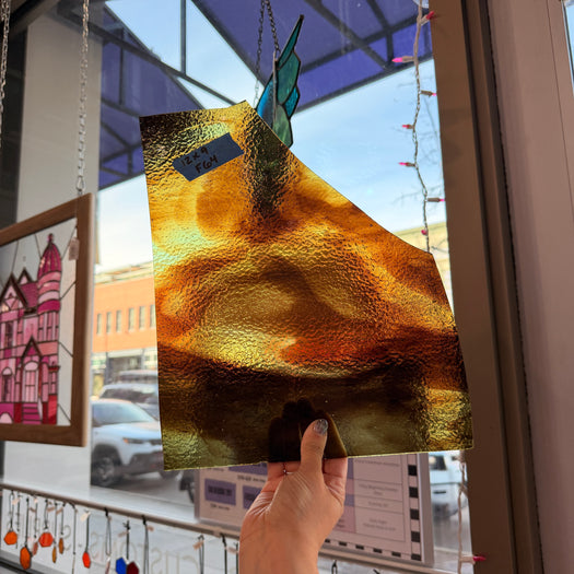 Brown Green Mixed Wispy Sheet Glass Colorado Glass Works