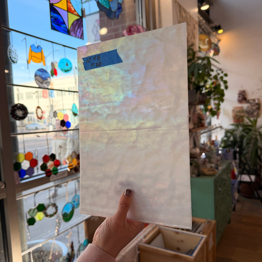 Iridescent White Mottled Youghiogheny Colorado Glassworks