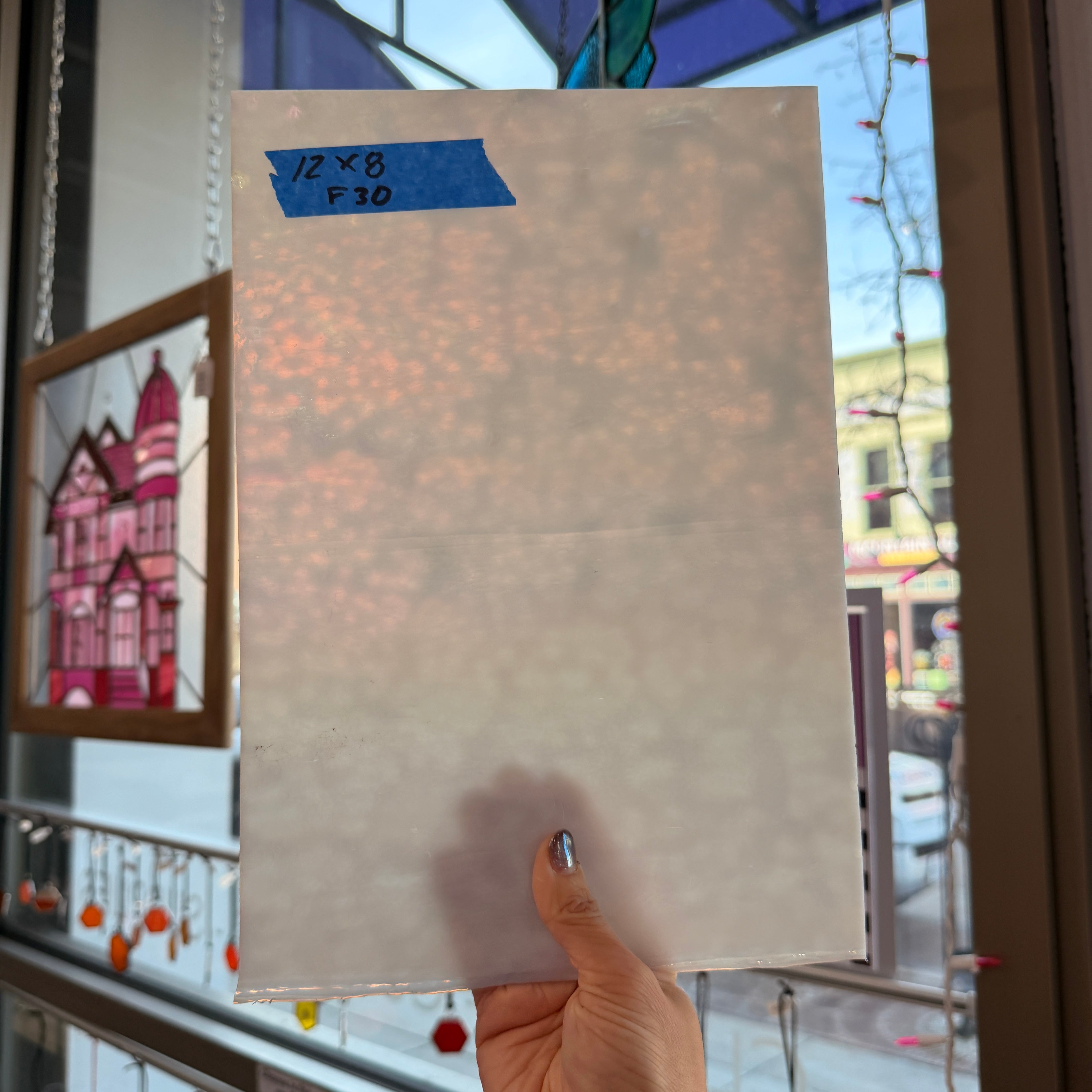 Iridescent White Mottled Youghiogheny Colorado Glassworks