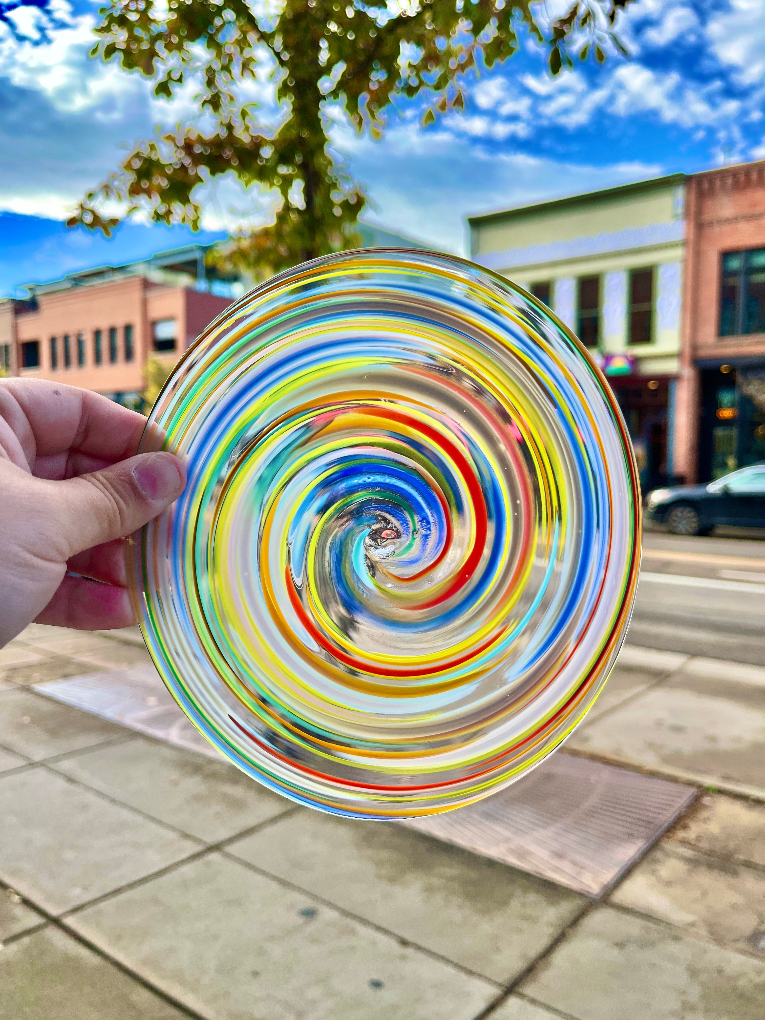 All The Things Swirl Rondel Sheet Glass Colorado Glassworks