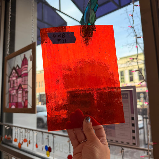 Neon Orange Transparent Sheet Glass Colorado Glassworks