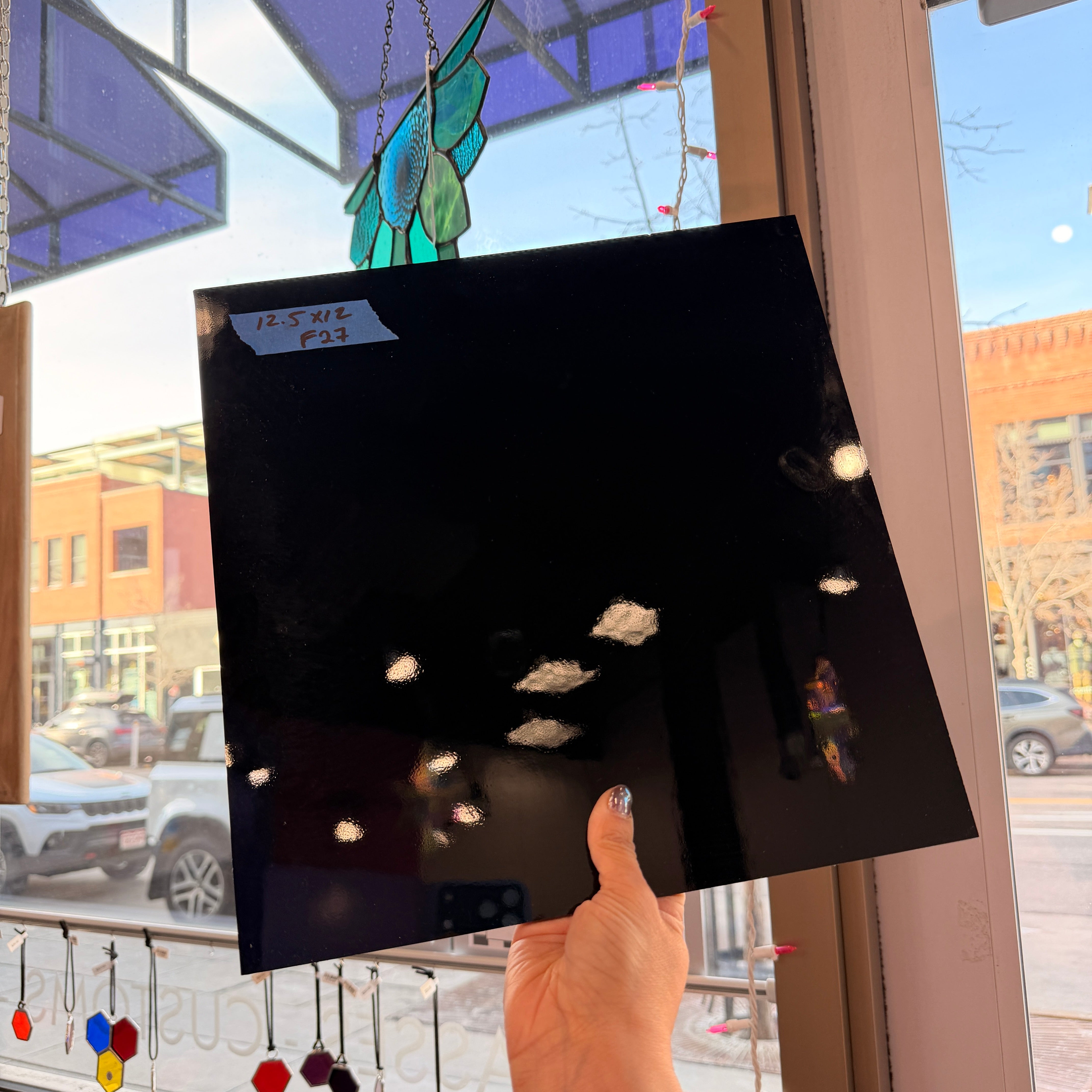 Vintage Black Solid Vintage Spectrum System 96 COE Sheet Glass Colorado Glassworks