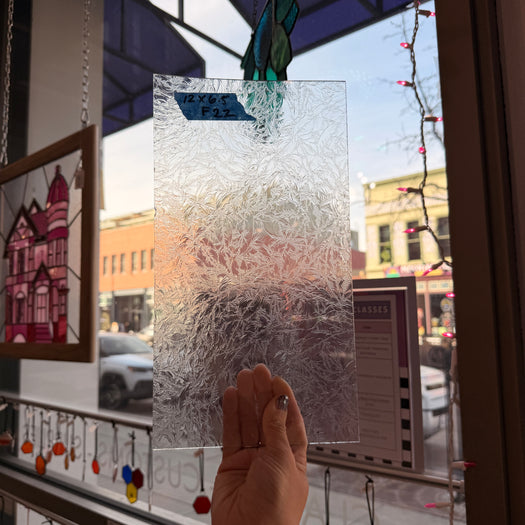 Vintage Glue Chip Sheet Glass Colorado Glassworks