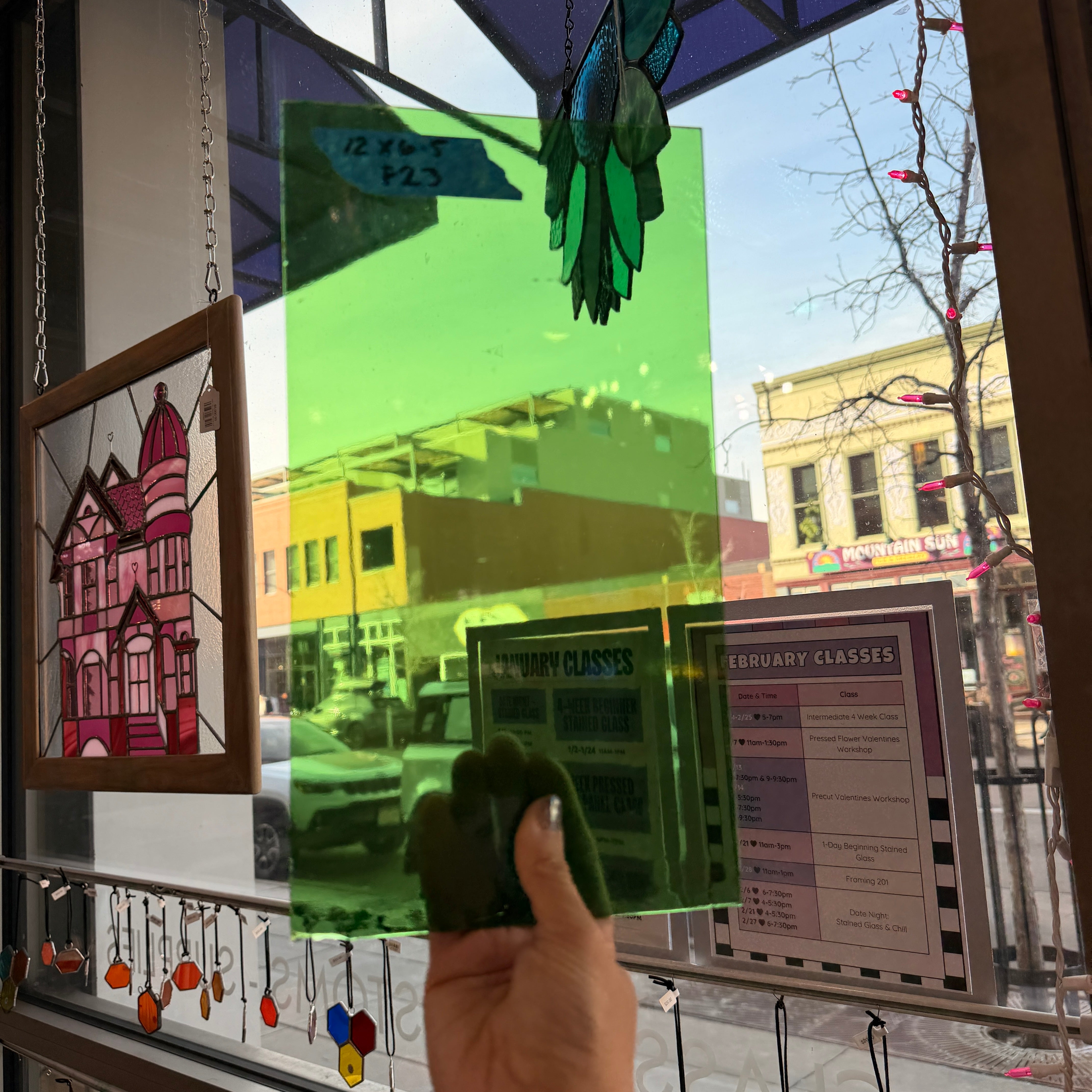 Light Green Transparent Spectrum Sheet Glass Colorado Glassworks