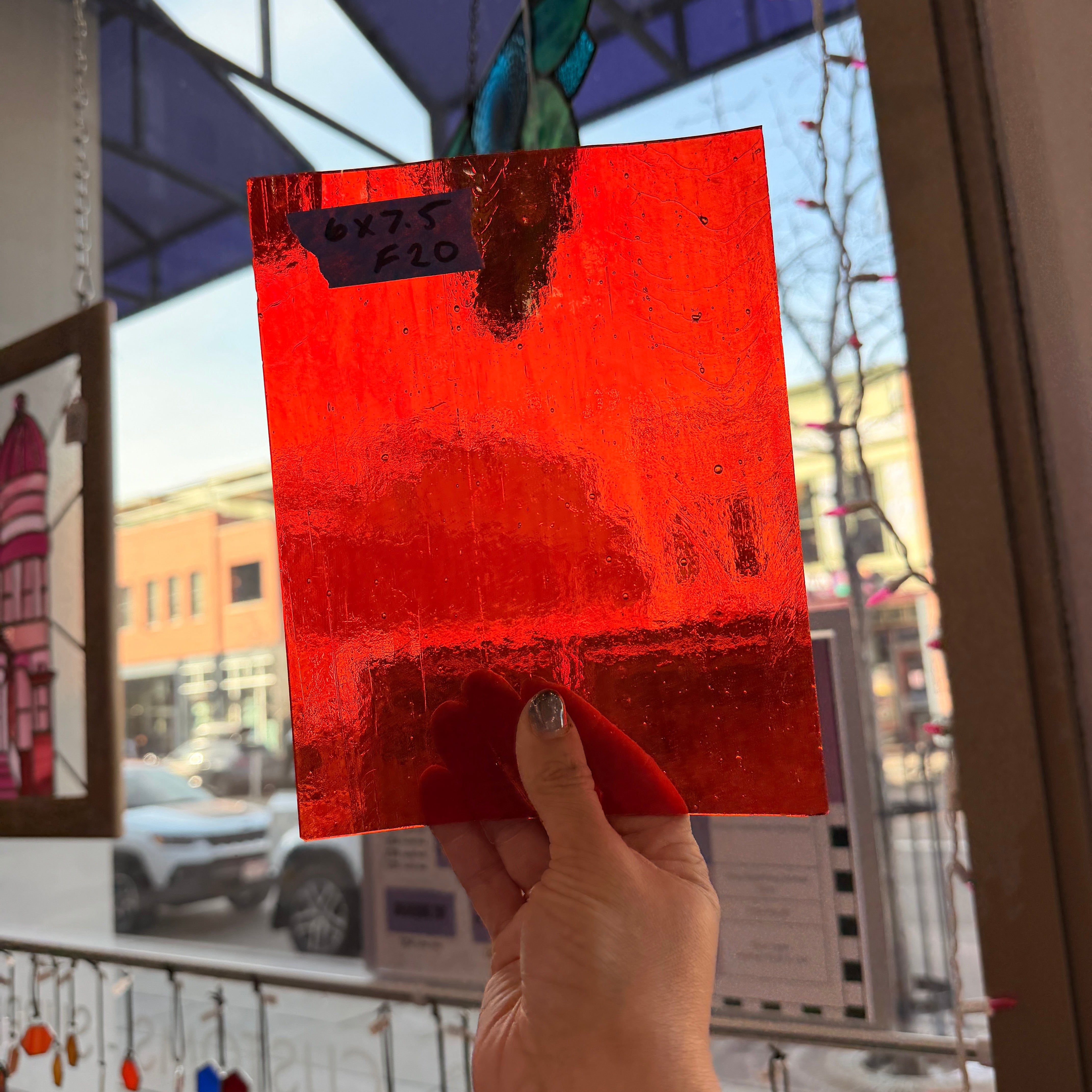 Neon Orange Transparent Sheet Glass Colorado Glassworks