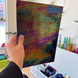 Black Iridescent Wissmach Fusible 96 COE (96-02 LUM) Sheet Glass Colorado Glass Works