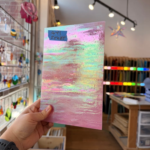 Pink Opaque Iridescent Choice Colorado Glassworks 8.5x5.5in (CH-77938477)