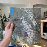 Pale Gray Rough Rolled Oceanside Fusible 96 COE (180.8RRF) Sheet Glass Colorado Glassworks