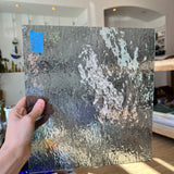 Pale Gray Rough Rolled Oceanside Fusible 96 COE (180.8RRF) Sheet Glass Colorado Glassworks OS-PALEGRAY-RR (12x12in)