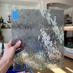 Pale Gray Rough Rolled Oceanside Fusible 96 COE (180.8RRF) Sheet Glass Colorado Glassworks