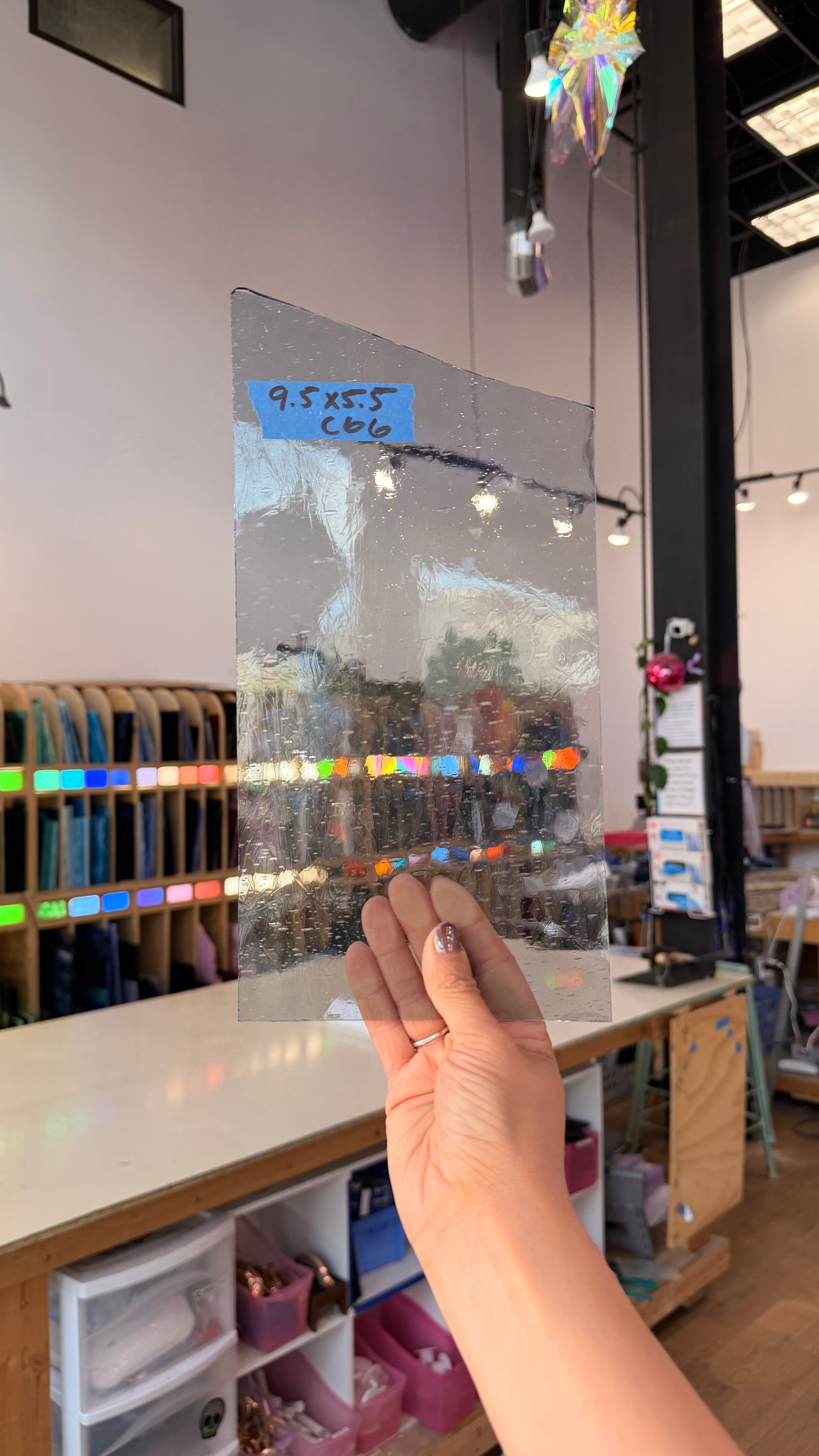 Light Gray Transparent Antique Sheet Glass Colorado Glassworks