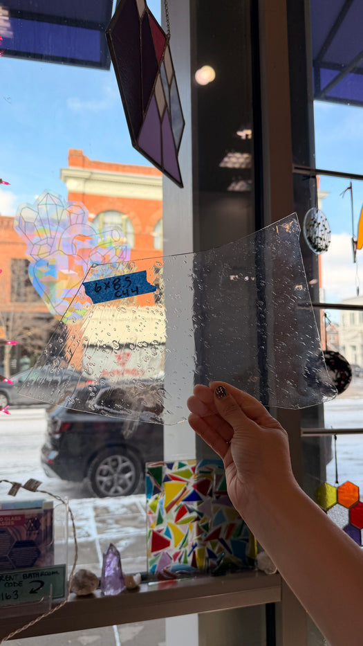 Clear Mouth-blown Bubble Glass Sheet Glass Colorado Glass Works