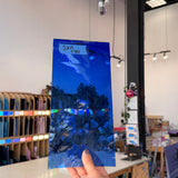 Blue on Clear Mouth Blown Lamberts Flash Sheet Glass Colorado Glassworks 11x5in (LA-25452845)