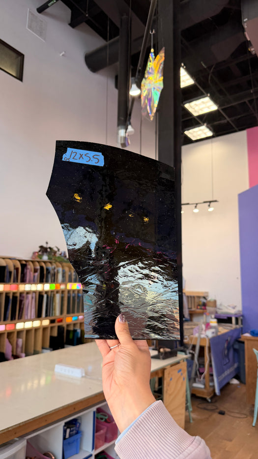 Dark Olive Mouth Blown Glass Sheet Glass Colorado Glassworks